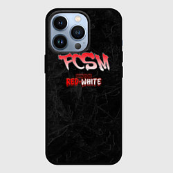 Чехол для iPhone 13 Pro Born to be red-white, цвет: 3D-черный