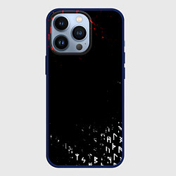 Чехол для iPhone 13 Pro КРАСНО БЕЛЫЕ РУНЫ, цвет: 3D-тёмно-синий