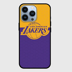 Чехол iPhone 13 Pro LAKERS LINE HEXAGON SPORT