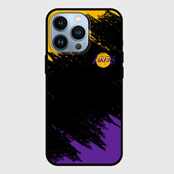 Чехол iPhone 13 Pro LAKERS БРЫЗГИ КРАСОК