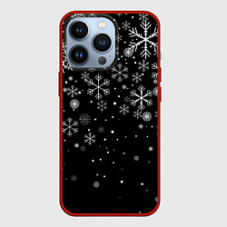 Чехол iPhone 13 Pro Снежинки - С Новый год