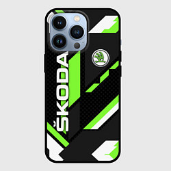 Чехол iPhone 13 Pro ШКОДА ГЕОМЕТРИЯ ЛИНИИ SKODA GEOMETRY SPORT