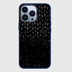Чехол iPhone 13 Pro МЕТАЛЛИЧЕСКИЕ РУНЫ, БРЫЗГИ КРАСОК