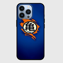 Чехол iPhone 13 Pro Рваный логотип Гоку Dragon Ball