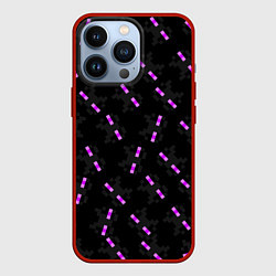 Чехол для iPhone 13 Pro ЛИЦО ЭНДЕРМЕНА, МАЙНКРАФТ, цвет: 3D-красный