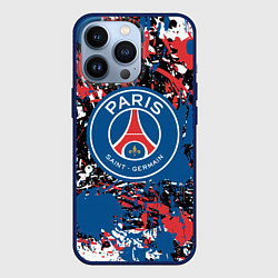 Чехол для iPhone 13 Pro PSG БРЫЗГИ КРАСОК СПОРТ, цвет: 3D-тёмно-синий