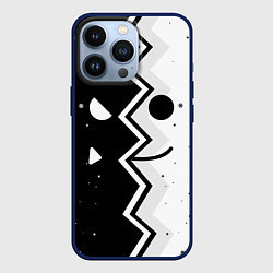 Чехол для iPhone 13 Pro НОВОГОДНИЙ GEOMETRY DASH SMILE 2022, цвет: 3D-тёмно-синий