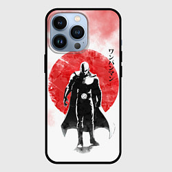 Чехол iPhone 13 Pro Сайтама красный дым One Punch-Man