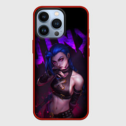 Чехол для iPhone 13 Pro JINX ARCANE НАДПИСЬ LEAGUE OF LEGENDS, цвет: 3D-красный