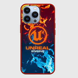 Чехол для iPhone 13 Pro Unreal Огонь, цвет: 3D-красный