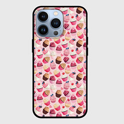 Чехол для iPhone 13 Pro Пирожные с Ягодами, цвет: 3D-черный