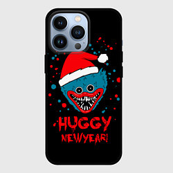 Чехол iPhone 13 Pro Huggy New Year - Poppy Playtime новогодний Хагги В