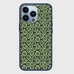 Чехол для iPhone 13 Pro Змеиная Шкура Snake, цвет: 3D-тёмно-синий