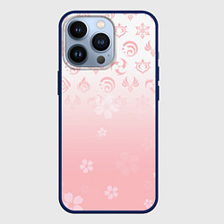 Чехол iPhone 13 Pro ГЕНШИН ИМПАКТ ЯПОНИЯ САКУРА ЦВЕТОК