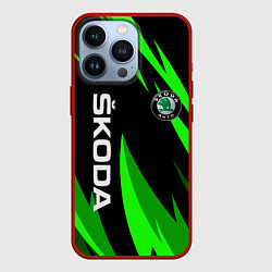 Чехол iPhone 13 Pro SKODA Логотип Узор