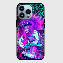 Чехол iPhone 13 Pro KDA NEON DRAGON LEAGUE OF LEGENDS, НЕОНОВЫЕ БРЫЗГИ