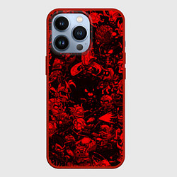 Чехол iPhone 13 Pro DOTA 2 HEROES RED PATTERN ДОТА 2