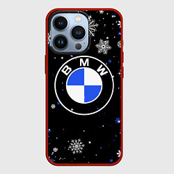 Чехол для iPhone 13 Pro НОВОГОДНИЙ БМВ НОВЫЙ ГОД BMW, цвет: 3D-красный