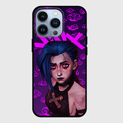 Чехол iPhone 13 Pro League Of Legends ARCANE JINX НЕОН