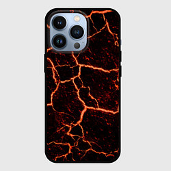 Чехол для iPhone 13 Pro Раскаленная лаваhot lava, цвет: 3D-черный