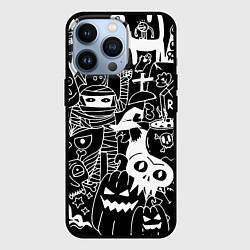 Чехол для iPhone 13 Pro Monster & Cat, цвет: 3D-черный