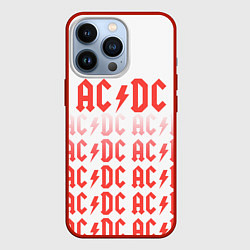 Чехол для iPhone 13 Pro Acdc Паттерн, цвет: 3D-красный