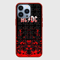 Чехол для iPhone 13 Pro Acdc Паттерн, цвет: 3D-красный