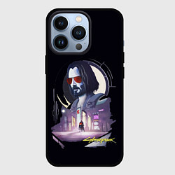 Чехол iPhone 13 Pro Cyberpunk 2077 Киану в игре