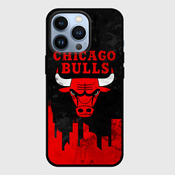 Чехол для iPhone 13 Pro Chicago Bulls, Чикаго Буллз Город, цвет: 3D-черный