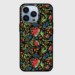 Чехол iPhone 13 Pro Цветочный Узор хохлома