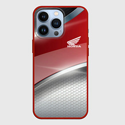 Чехол для iPhone 13 Pro Honda Текстура, цвет: 3D-красный