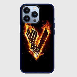Чехол для iPhone 13 Pro Викинги: Вальхалла, логотип, цвет: 3D-тёмно-синий