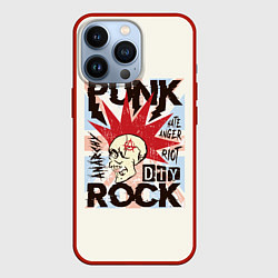 Чехол для iPhone 13 Pro Punk Rock Панк, цвет: 3D-красный