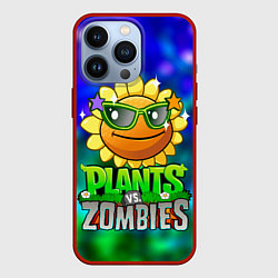 Чехол iPhone 13 Pro Plants vs Zombies подсолнух