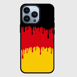 Чехол iPhone 13 Pro Флаг Германии потёки