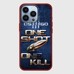 Чехол для iPhone 13 Pro One Shot One Kill CS GO, цвет: 3D-красный