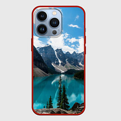 Чехол для iPhone 13 Pro КанадаБанф, цвет: 3D-красный