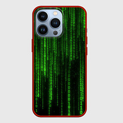 Чехол для iPhone 13 Pro Бегущий по коду, цвет: 3D-красный