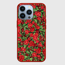 Чехол iPhone 13 Pro Букет алых роз