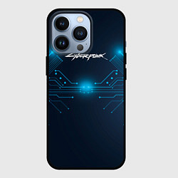 Чехол iPhone 13 Pro Cyberpunk Неоновая микросхема