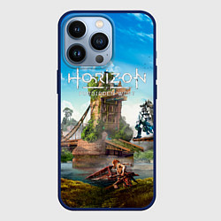 Чехол для iPhone 13 Pro Horizon Forbidden West - разрушенный мост, цвет: 3D-тёмно-синий