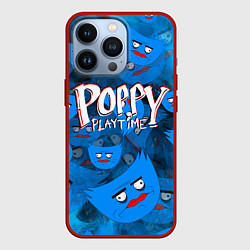 Чехол для iPhone 13 Pro Poppy Playtime Pattern background, цвет: 3D-красный