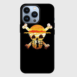 Чехол для iPhone 13 Pro One Piece череп, цвет: 3D-черный