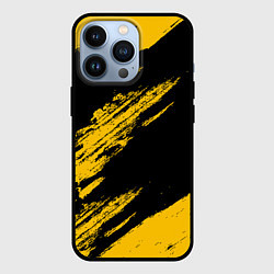 Чехол iPhone 13 Pro BLACK AND YELLOW GRUNGE ГРАНЖ