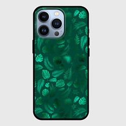 Чехол iPhone 13 Pro Яркие зеленые листья