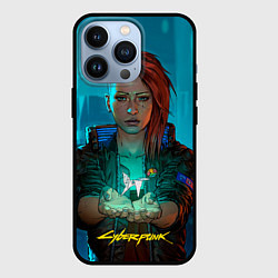 Чехол iPhone 13 Pro Vi girl cyberpunk 2077