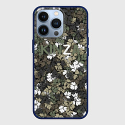 Чехол для iPhone 13 Pro KINZA камуфляж, цвет: 3D-тёмно-синий