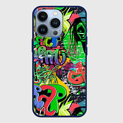 Чехол iPhone 13 Pro Граффити с черепами