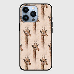 Чехол iPhone 13 Pro Голова жирафа паттерн
