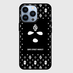 Чехол iPhone 13 Pro Узор Black Phantom Ski Mask Dope Street Market